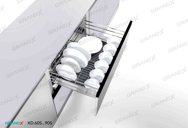 Phụ kiện tủ bếp GRANX dòng Serius   bát đĩa tủ dưới