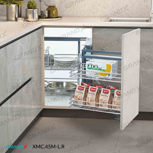 Phụ kiện tủ bếp GRANX dòng Moonlight  kệ góc liên hoàn