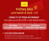 LỊCH HOẠT ĐỘNG LỄ 30/4 - 1/5