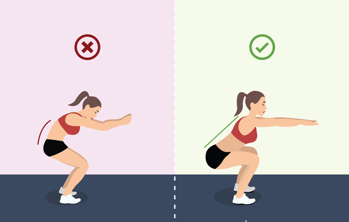 Tập squat đúng cách giúp vòng ba căng tròn