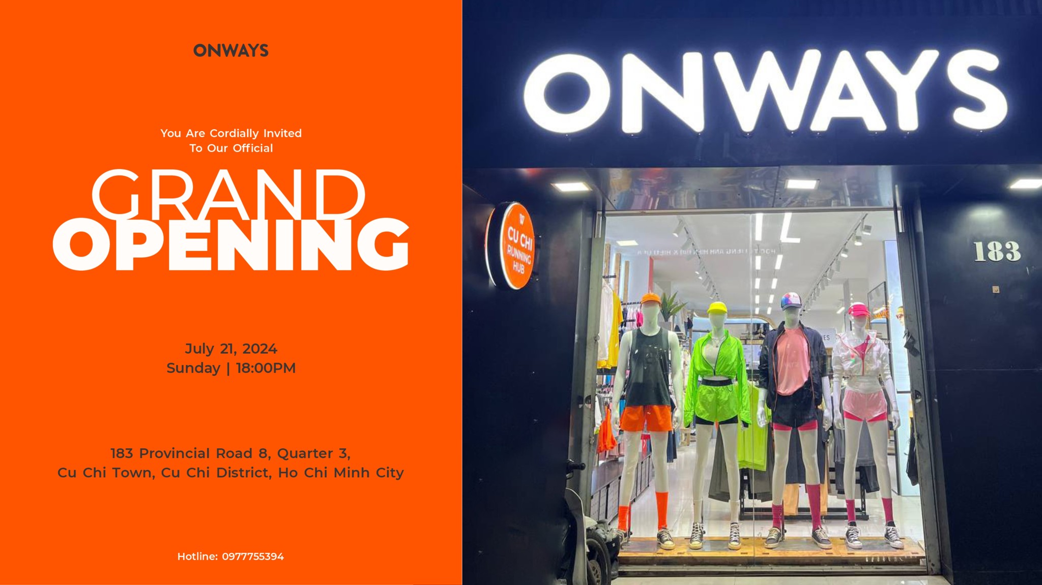 ONWAYS GRAND OPENING | Sự Khai Trương Cửa Hàng Mới Đáng Mong Đợi Của ONWAYS Tại Củ Chi