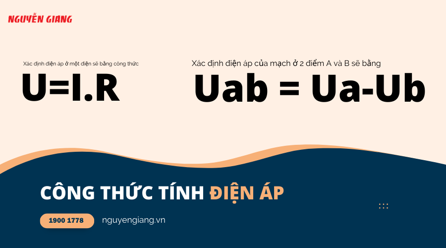 Công thức xác định điện áp như thế nào?