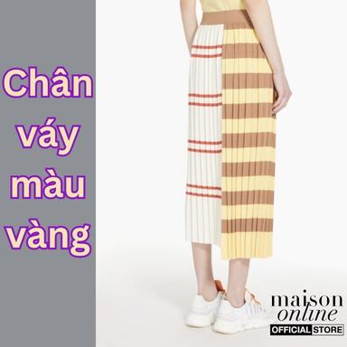 Chân váy chữ A màu vàng bốn nút thiết kế công sở  De La Rosa  Shopee Việt  Nam