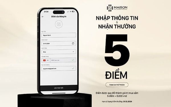 Cập Nhật Thông Tin Cá Nhân Trên Maison Online Để Nhận Thưởng Hấp Dẫn