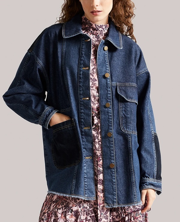 Sự kết hợp váy hoa nhí và Denim vừa cá tính lại vừa dịu dàng