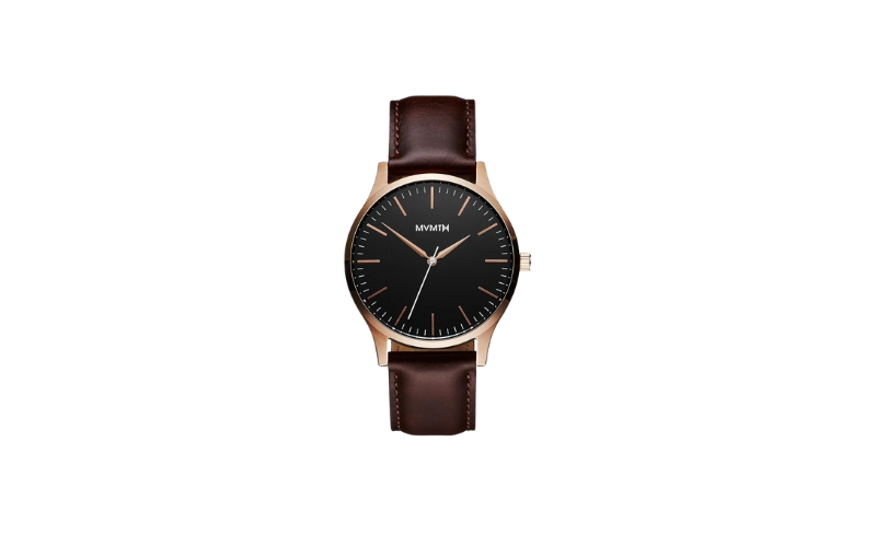 Đồng hồ nam MVMT mặt tròn dây da 40mm