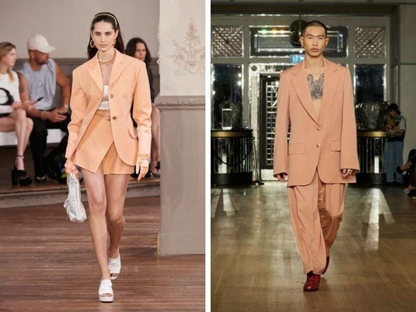 Phối đồ với màu hồng đào