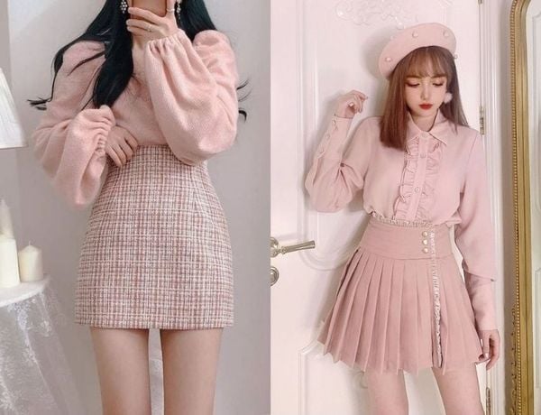 Phối đồ với màu hồng phấn