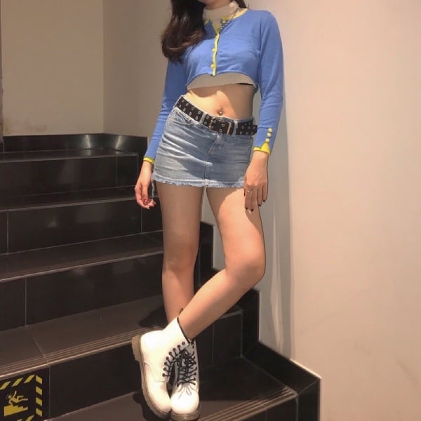 WEDNESDAY chân váy jean y2k - jeans skirt | Shopee Việt Nam