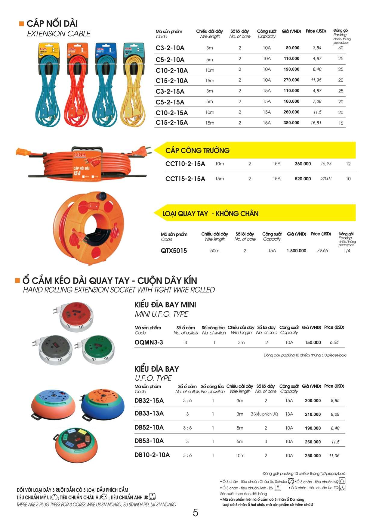 Bảng giá Ổ cắm kéo dài và phụ kiện Lioa 2026 16