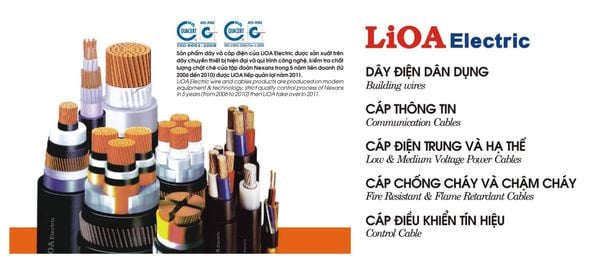 Catalogue dây cáp điện Lioa