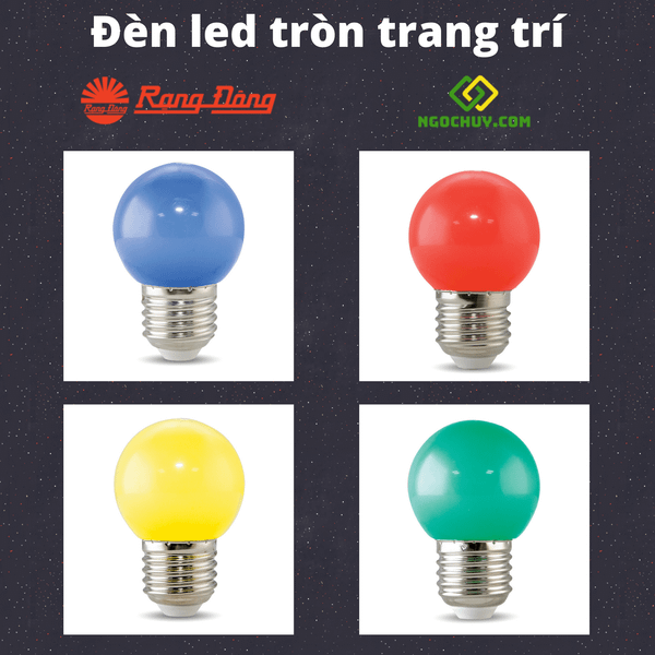 Bóng đèn led bulb tròn trang trí A45 Rạng Đông