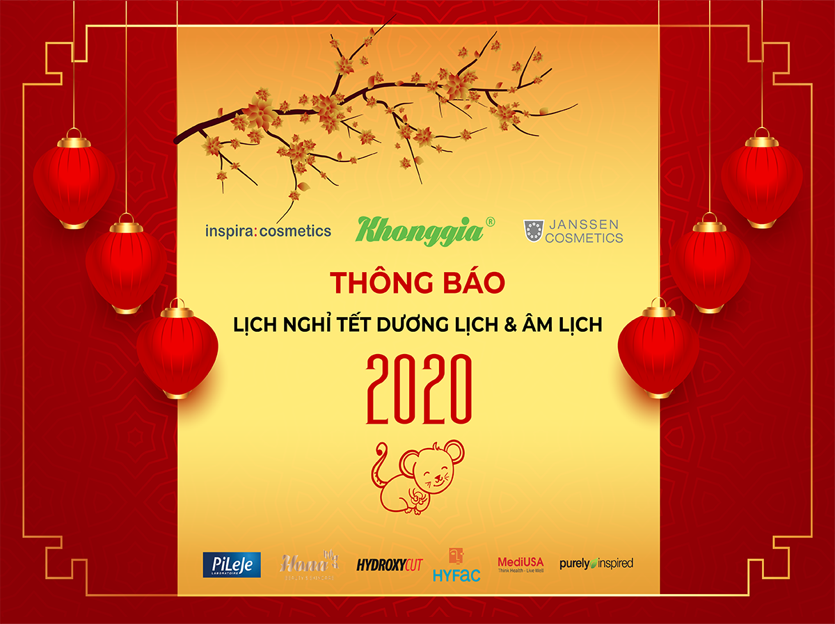 KHÔNG GIÀ THÔNG BÁO LỊCH NGHỈ TẾT DƯƠNG LỊCH VÀ ÂM LỊCH CANH TÝ 2020