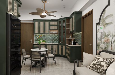 TỦ BẾP HIỆN ĐẠI ĐẸP VỚI CHẤT LIỆU MDF CHỐNG ẨM