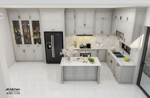 Tủ Bếp Gỗ Sồi Trắng – Vẻ Đẹp Sang Trọng Và Độ Bền Vượt Thời Gian