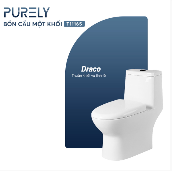 Bồn cầu Draco - thiết kế hài hòa phù hợp với mọi loại phòng tắm.