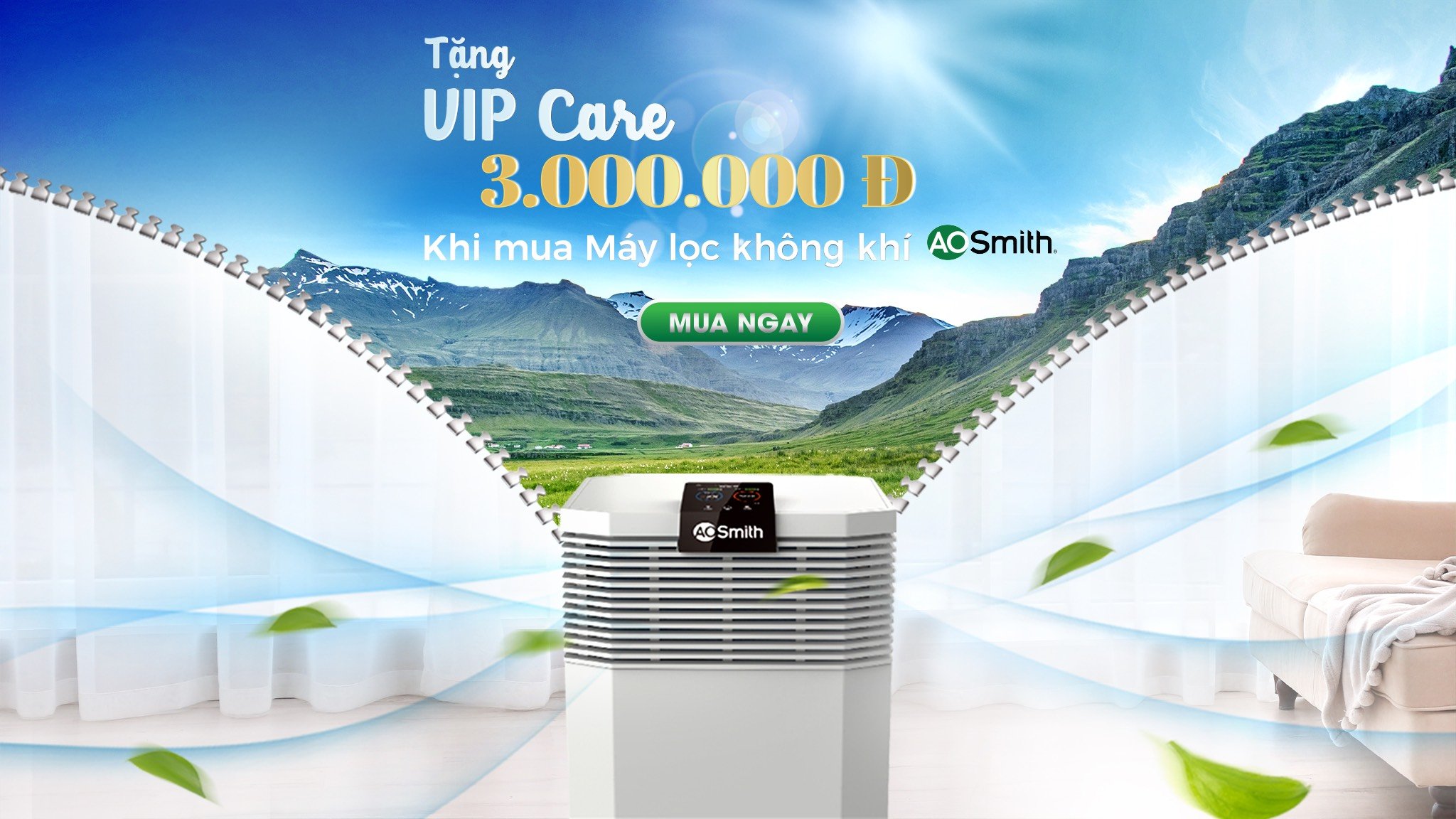 [Kết thúc] MUA MÁY LỌC KHÔNG KHÍ NHẬN VIP CARE ĐẾN 3.000.000Đ: TIẾT KIỆM CHI PHÍ - AN TÂM SỨC KHỎE