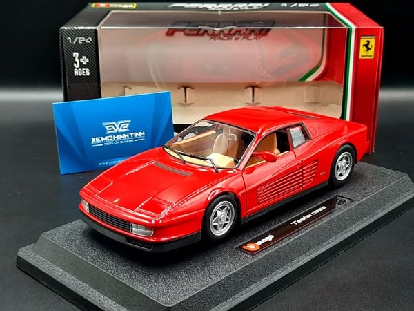 Xe Mô Hình Ferrari Testarossa 1:24 Bburago (Đỏ) – Shop Xe Mô Hình Tĩnh