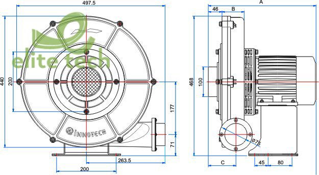 Máy Thổi Khí INNOTECH ITB-S401S ITB-S401T ITB-S402S ITB-S402T