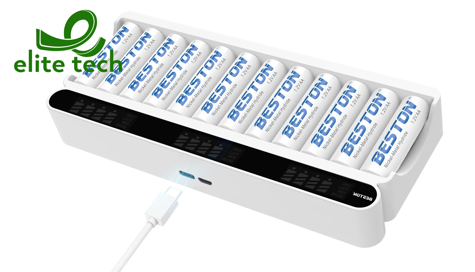 Bộ Sạc Pin BESTON 1.2V AA AAA 12 Khe Sạc