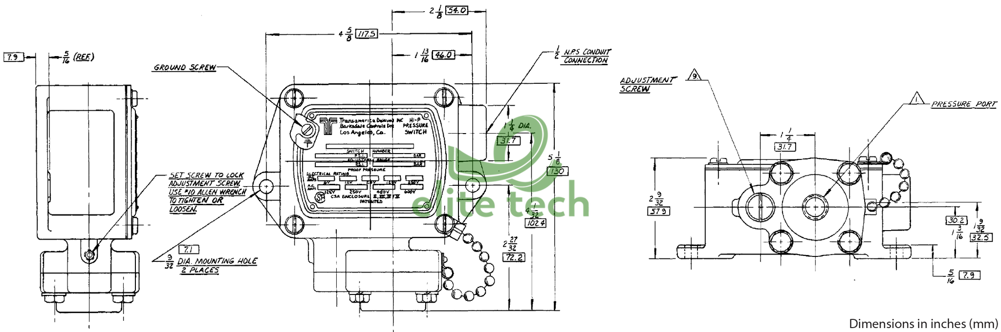 Công Tắc Áp Suất BARKSDALE P1H Pressure Switch