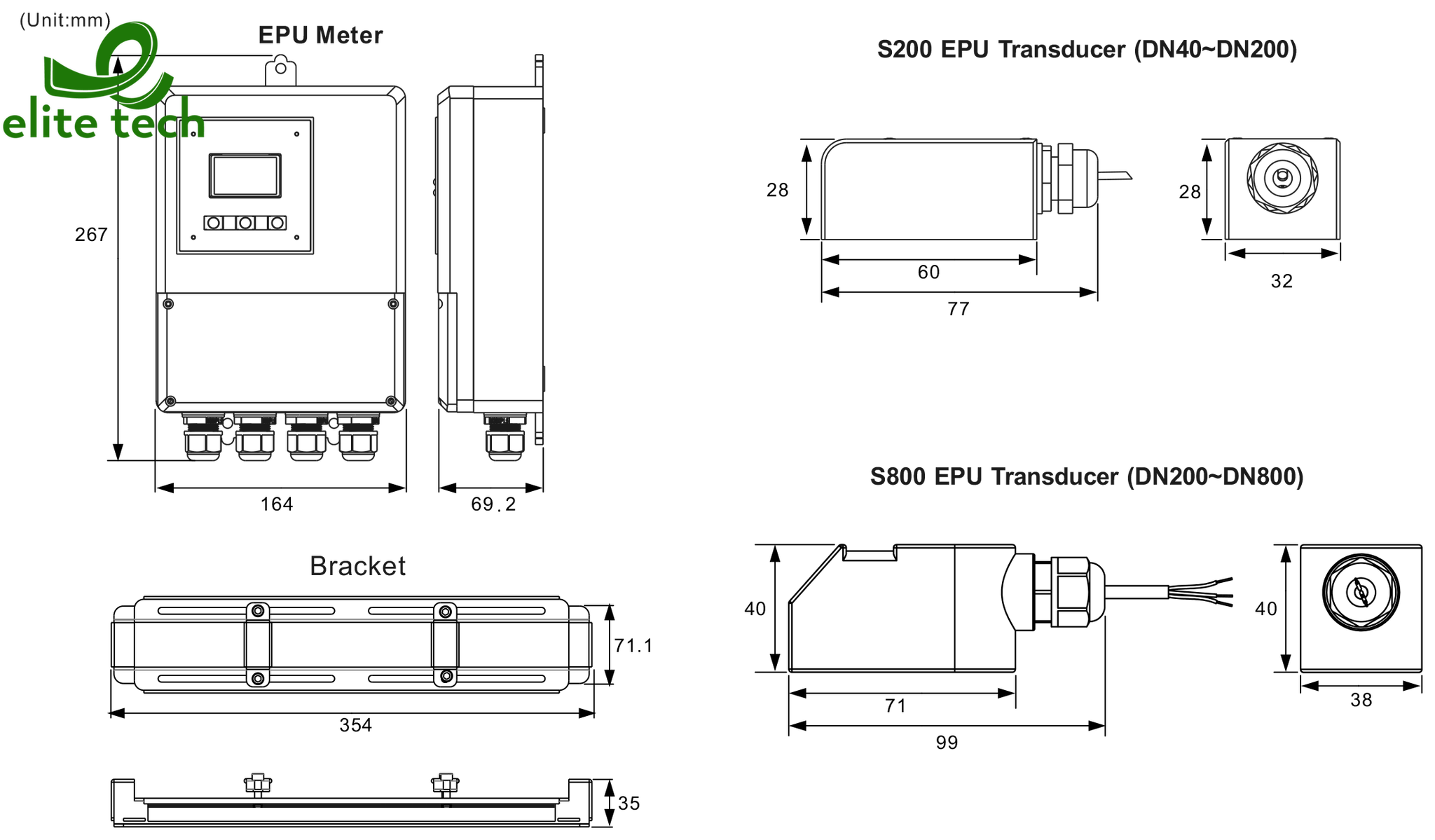 Đồng Hồ Lưu Lượng FineTek EPU Clamp-On Ultrasonic Flowmeter