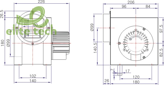 Máy Thổi Khí INNOTECH TIS-F100TS, TIS-F100TS(SUS), TIS-F100FS, TIS-F100FS(SUS)