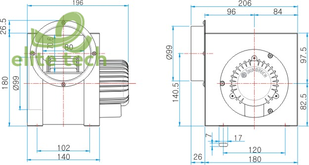 Máy Thổi Khí INNOTECH TIS-100TS, TIS-100TS(SUS), TIS-100FS, TIS-100FS(SUS)