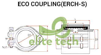 Khớp Nối Ống YOUNGNAM Eco Pipe Coupling ERCH-S Dimension
