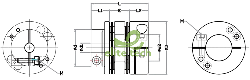 Khớp Nối Truc JIT HDC-B High Strength Disc Coupling Dimension