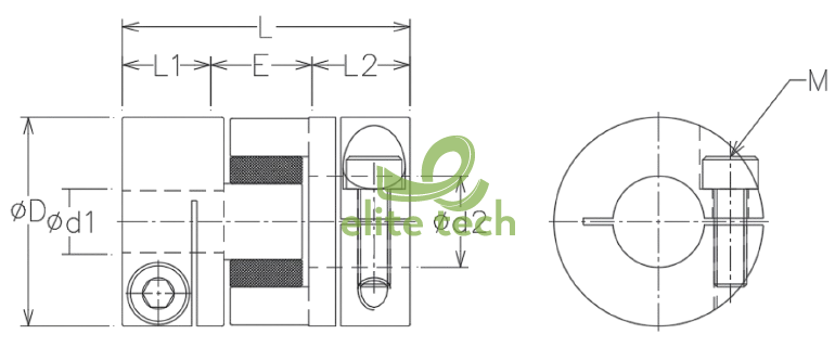 Khớp Nối Trục JIT JC-C Jaw Coupling Dimension