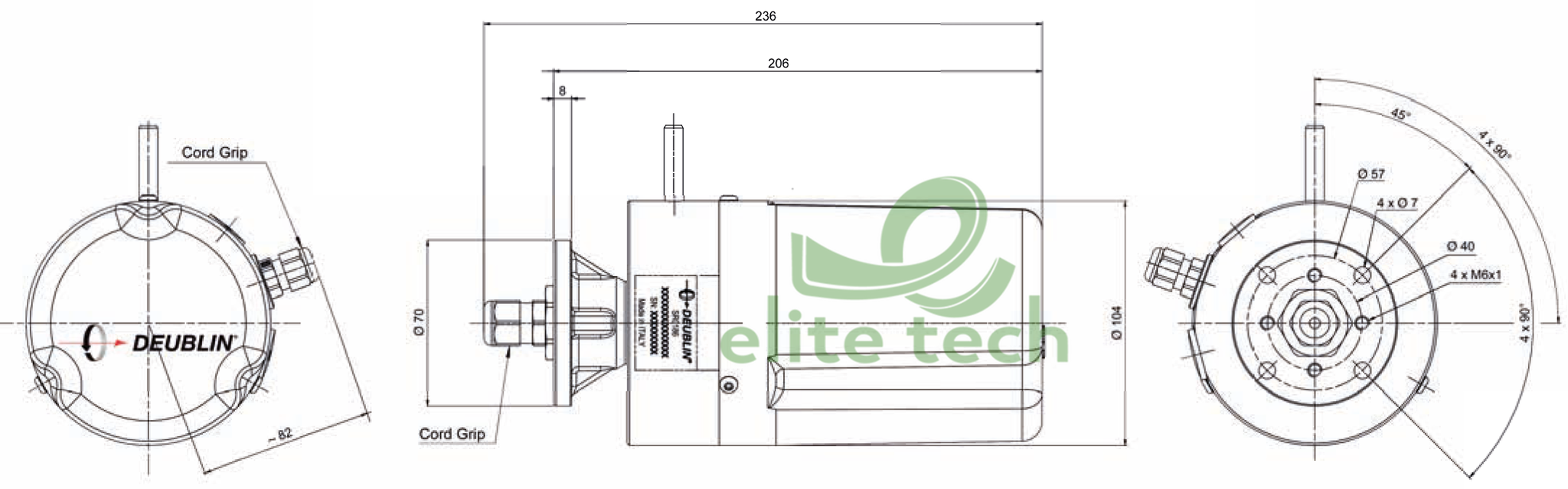 Khớp Nối Xoay DEUBLIN SRD30 Rotary Union