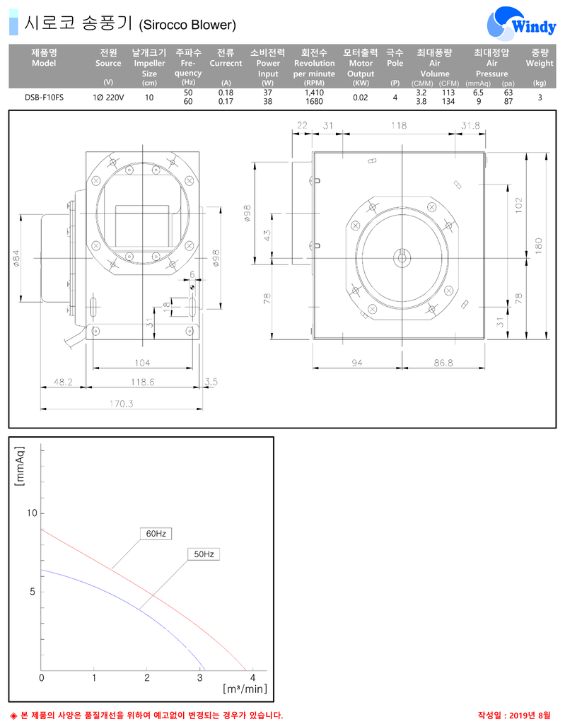 Máy Thổi Khí DONGKUN DSB-F10FS