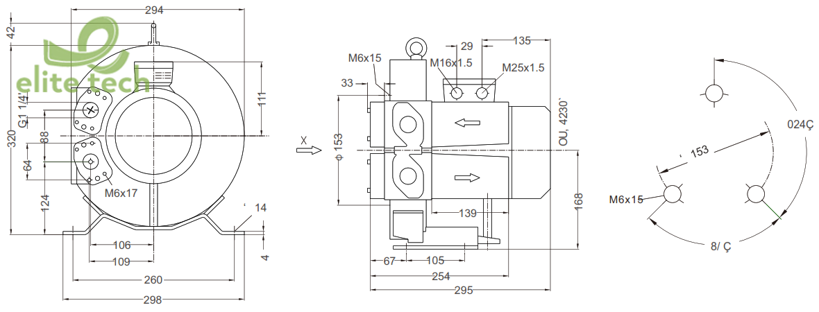 Máy Thổi Khí GOORUI GHBG D73 34 1R2