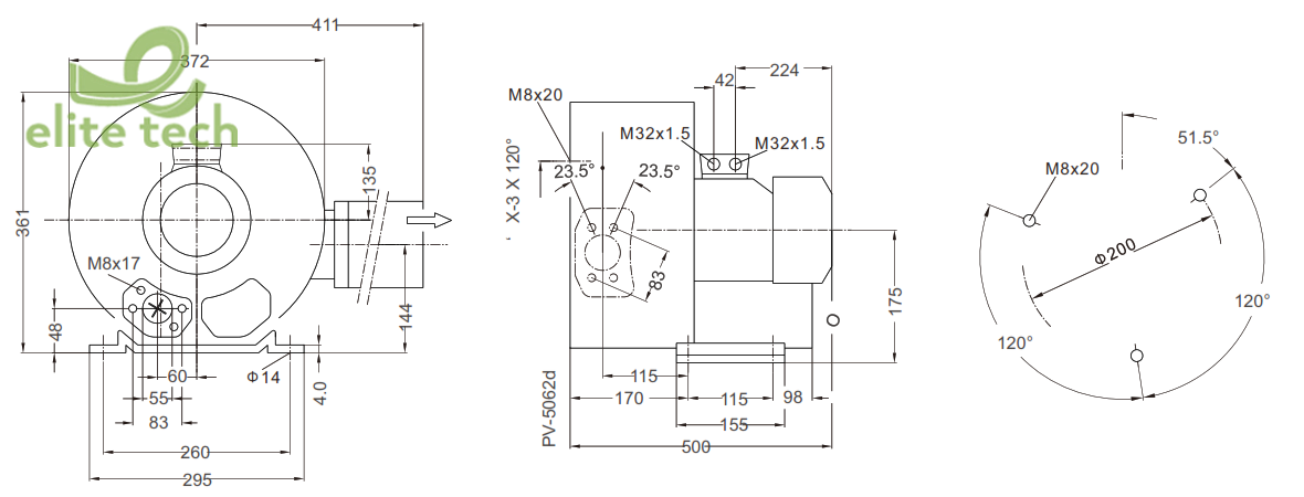 Máy Thổi Khí GOORUI GHBH 5D5 36 2R5