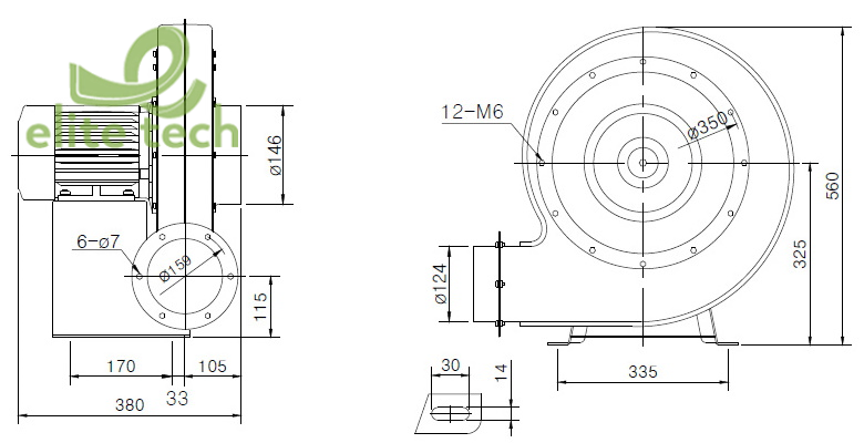 Máy Thổi Khí KIJEONSA KTB-012S