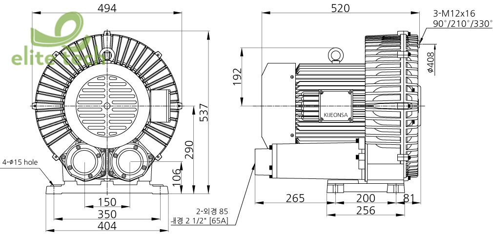 Máy Thổi Khí KIJEONSA KJB3-11000