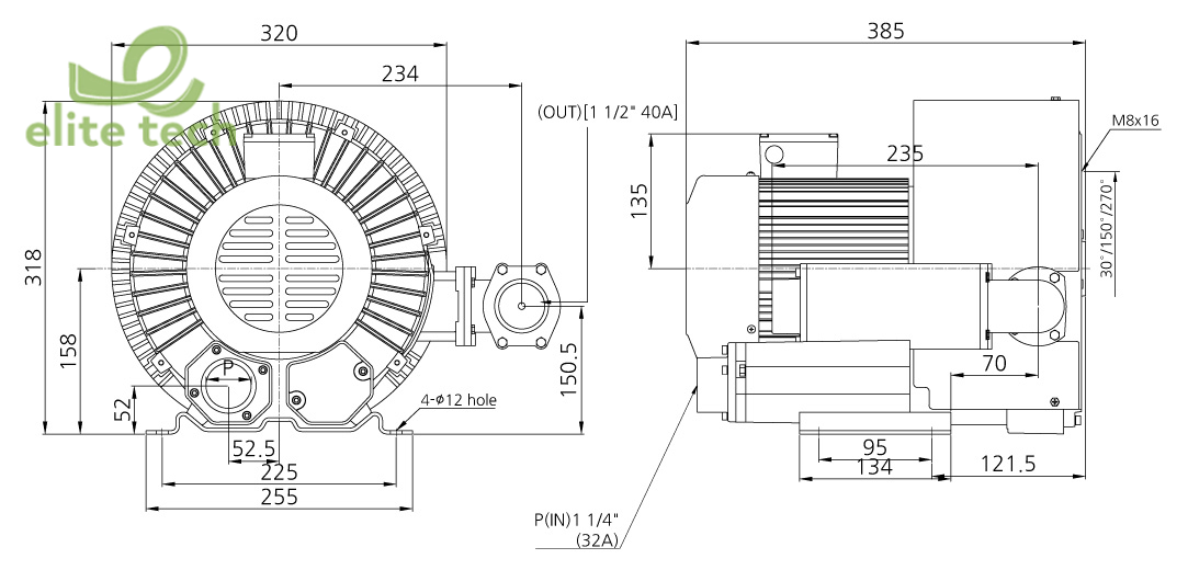 Máy Thổi Khí KIJEONSA KJB3-2600D