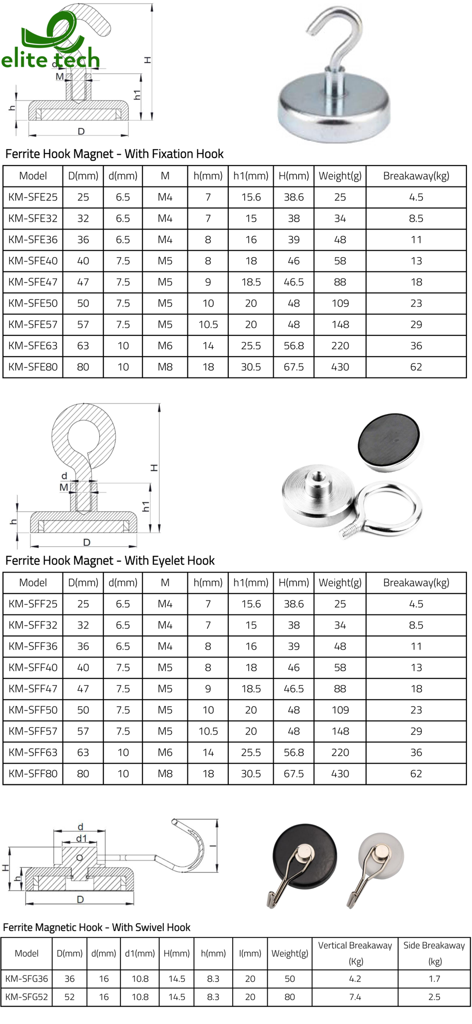 Nam Châm Ferrite Móc Treo - Ferrite Magnetic Hook