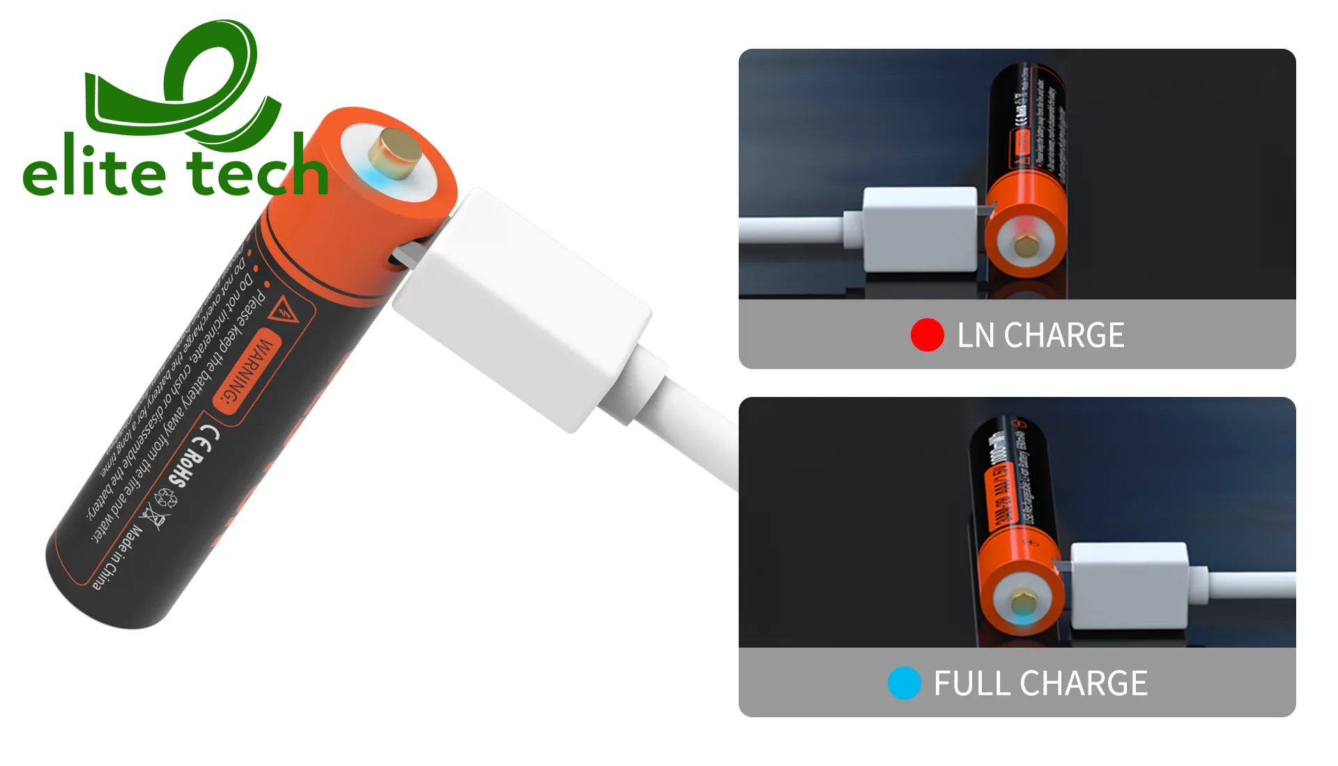 Pin Sạc BESTON AAA Mirco USB 1.5V Lithium 1000mWh Indicator