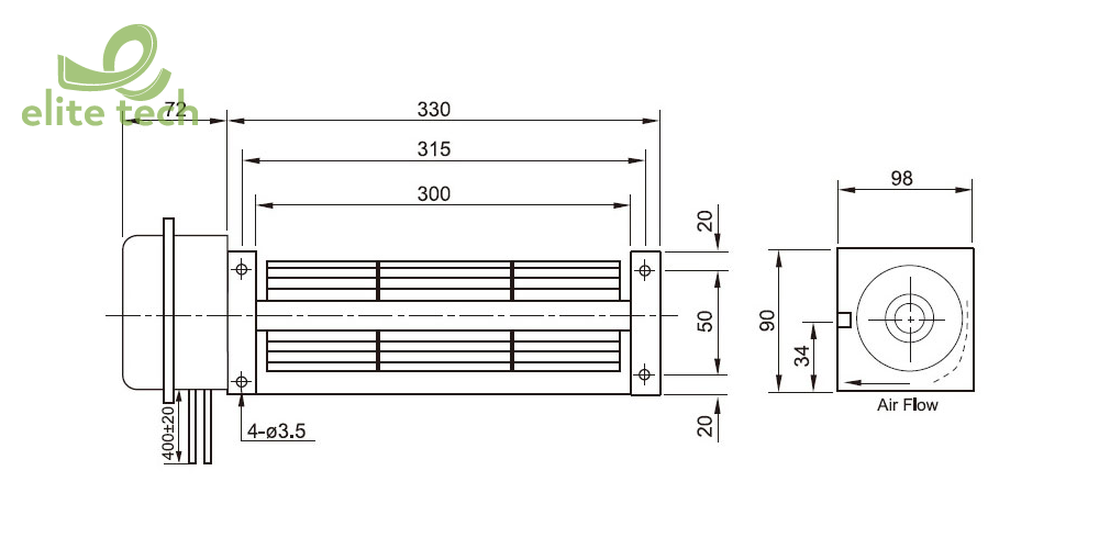 Quạt FULLTECH UF6030 Series - Cross Flow Fan