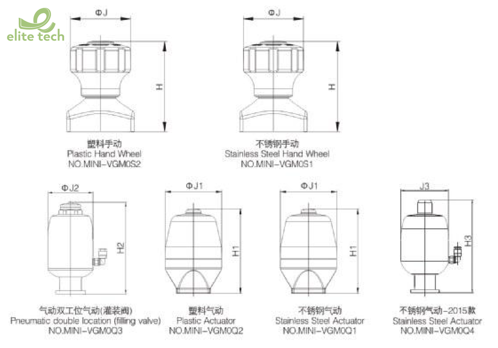 Van Màng Vi Sinh DONJOY - Mini Three Way Diaphragm Valve