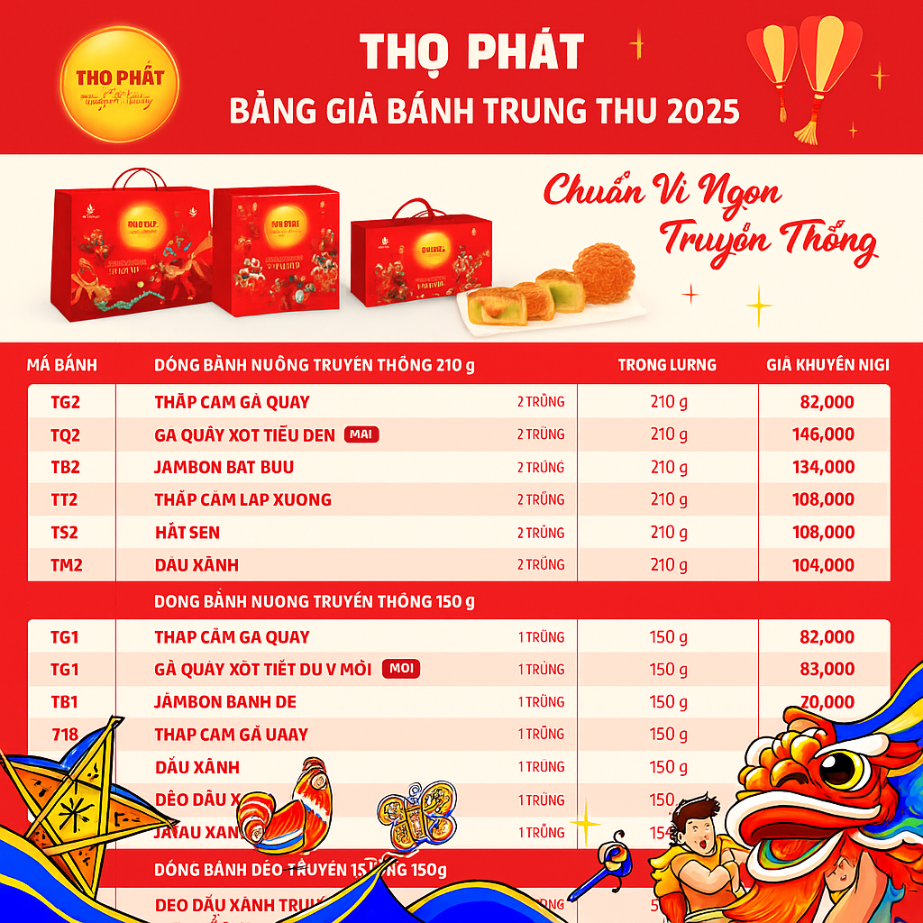 Bánh Trung Thu Thọ Phát 2025