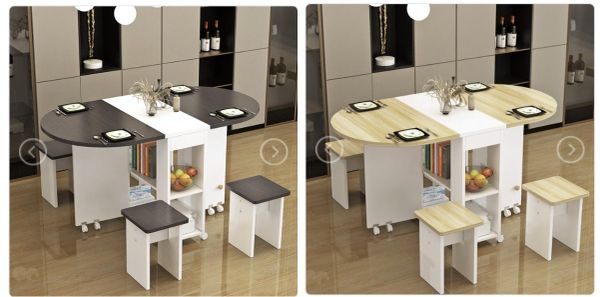 Bộ bàn gấp gọn 4 ghế mang phong cách hiện đại