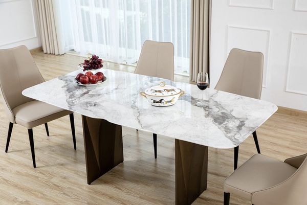 Chất liệu bàn ăn thông minh mặt đá Quartz