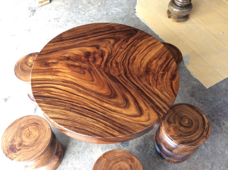 bàn ghế gỗ me tây