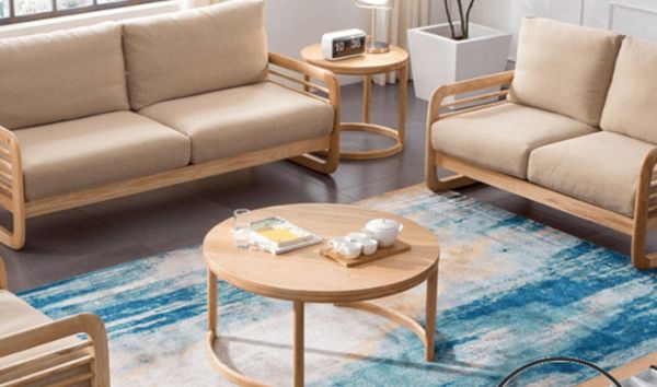 Bàn sofa gỗ sồi cho độ bền cao với màu sắc đẹp mắt