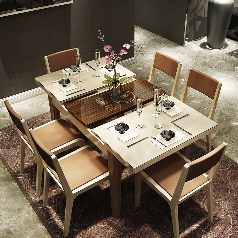 bộ bàn ăn đẹp cho chung cư bằng gỗ