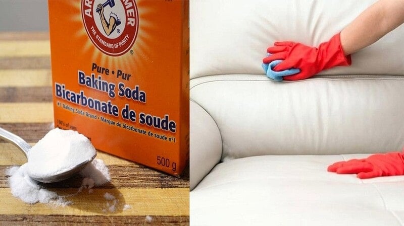 cách làm sạch ghế sofa vải bằng baking soda