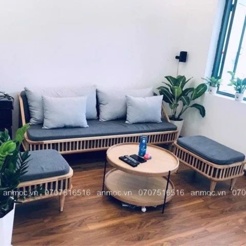 ghế sofa gỗ đơn dài